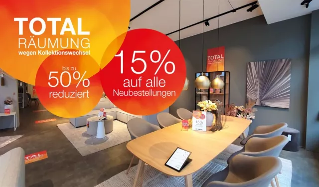 Bild: BoConcept Hannover - Kollektionswechsel erfordert Totalräumung