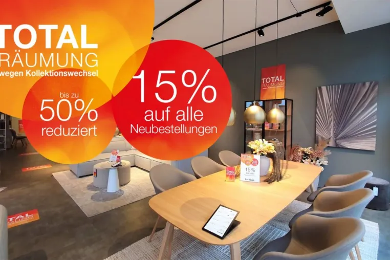 Bild: BoConcept Hannover - Kollektionswechsel erfordert Totalräumung