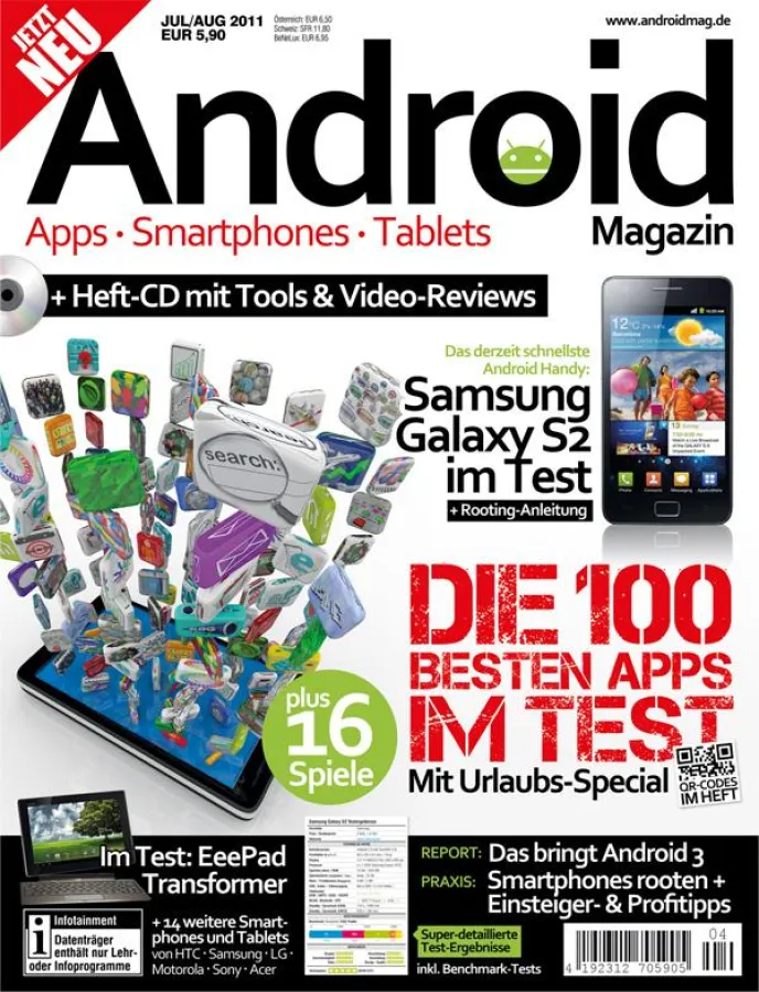 Titelblatt des ersten Android Magazins