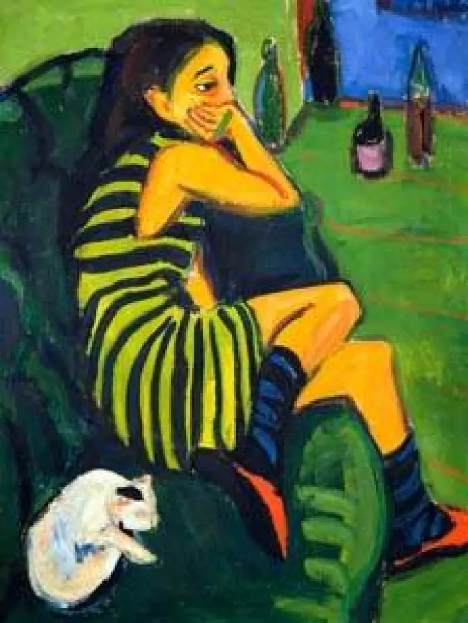 Bild von Ernst Ludwig Kirchner, Artistin „Marceila“ 1910 © Brücke Museum Berlin