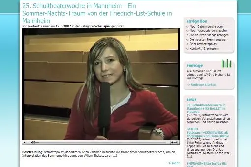 Bild: Das Internet-TV-Kulturmagazin für die Metropolregion Rhein-Neckar am Start