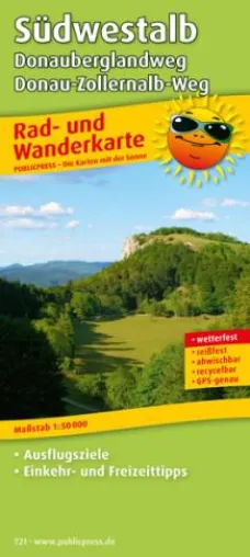 Bild: Rad- und Wanderkarte für die Schwäbische Alb