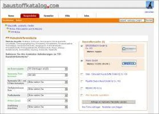 Bild: Über 2.500 Hersteller in baustoffkatalog.com gelistet