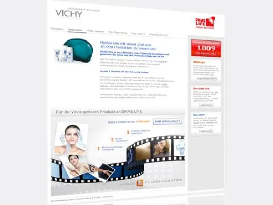 Clippen für den guten Zweck - VICHY unterstützt die DKMS LIFE – mit Clipgenerator Videoclips Bild: Clippen für den guten Zweck - VICHY unterstützt die DKMS LIFE – mit Clipgenerator Videoclips