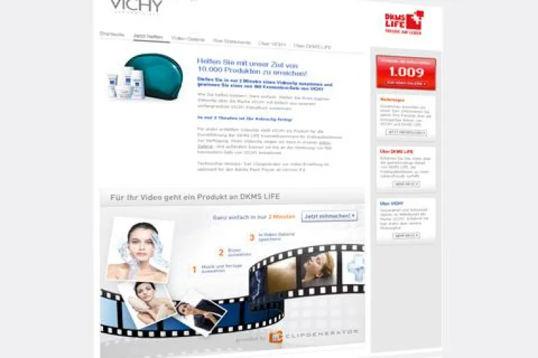Bild: Clippen für den guten Zweck - VICHY unterstützt die DKMS LIFE – mit Clipgenerator Videoclips