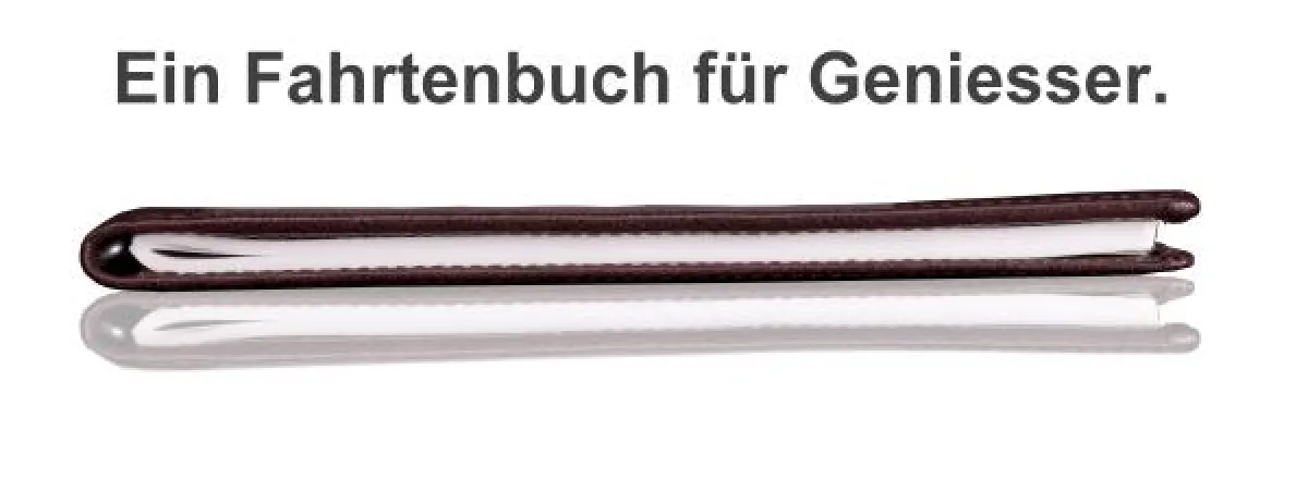 Fahrten, Service und Reisekosten sind im Fahrtenbuch zu finden, das Ganze in einer edlen Lederhülle.