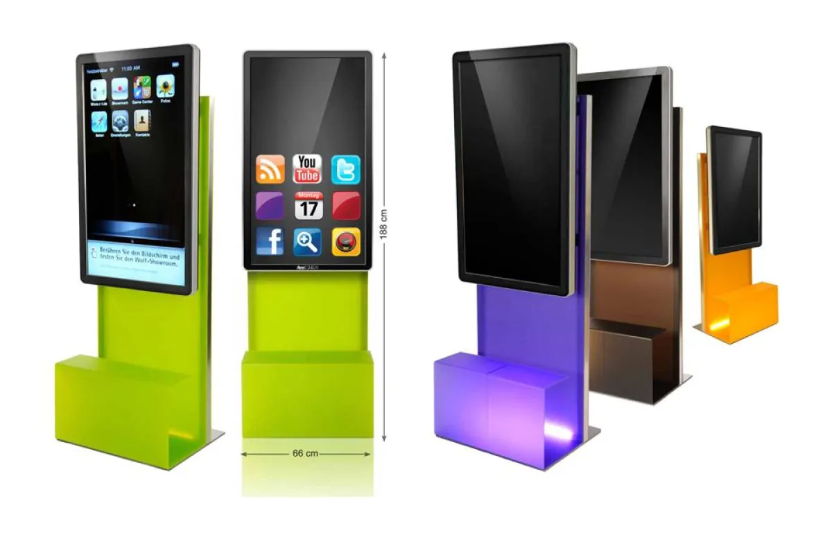 Appscreen - Das elegante Design-Präsentationssystem aus farbigem Acrylglas mit Full-HD Display