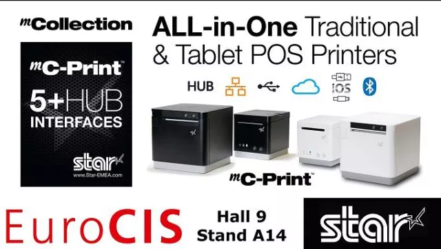 Bild: Star Micronics stellt auf der EuroCIS 2018 einzigartige POS-Belegdrucker...