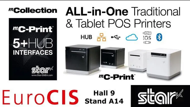 Star Micronics stellt auf der EuroCIS 2018 einzigartige POS-Belegdrucker... Bild: Star Micronics stellt auf der EuroCIS 2018 einzigartige POS-Belegdrucker...