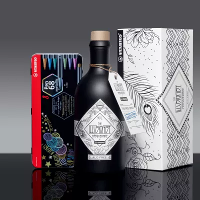 Bild: The Illusionist Distillery und STABILO: Sonderedition des alkoholfreien Masquerade im „Dry January“ 