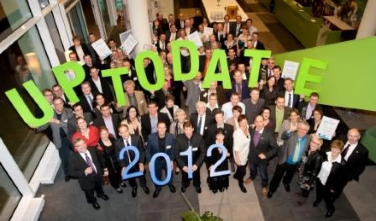 Gruppenbild der ?Profis im Handwerk 2012? (02/2012, München), Foto: Volker Strüh