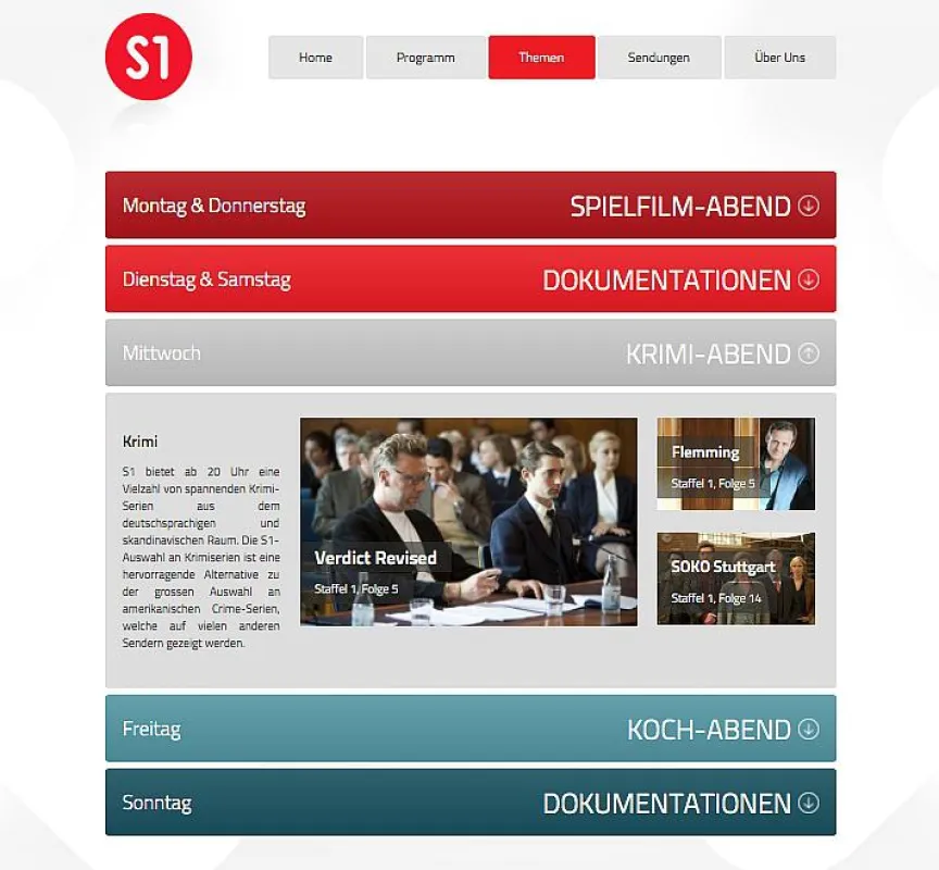 S1 TV im Web - Mit Swissness-Faktor und responsive Design