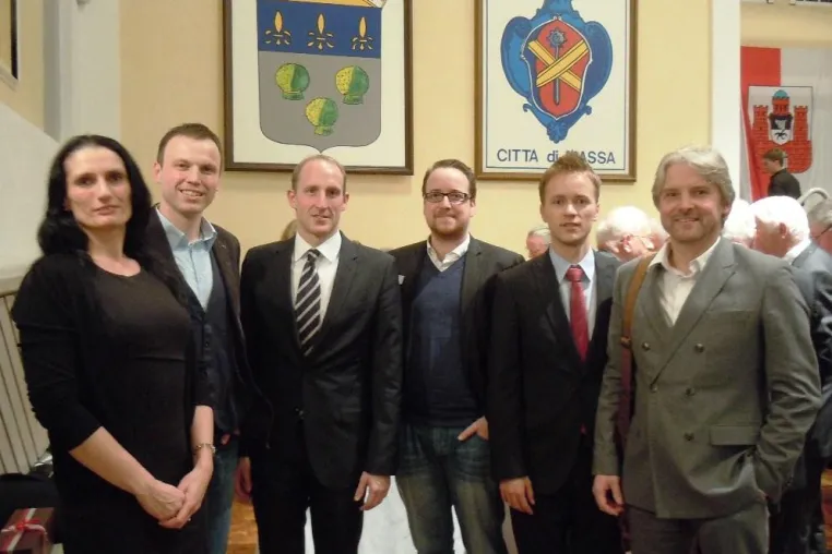 Wirtschaftsjunioren Bad Kissingen treffen Olympiasieger Thomas Lurz Bild: Wirtschaftsjunioren Bad Kissingen treffen Olympiasieger Thomas Lurz