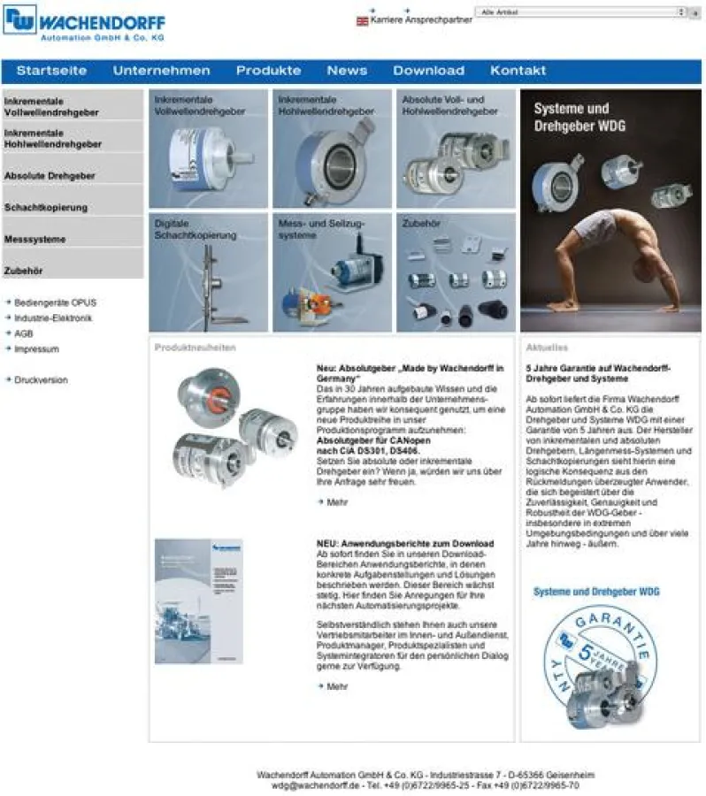 Wachendorff Automation mit neuer Homepage