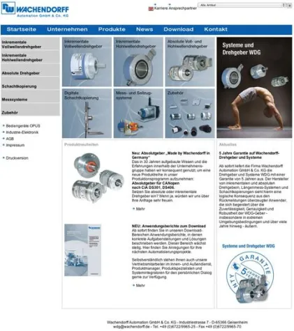 Bild: Wachendorff Automation mit neuer Homepage