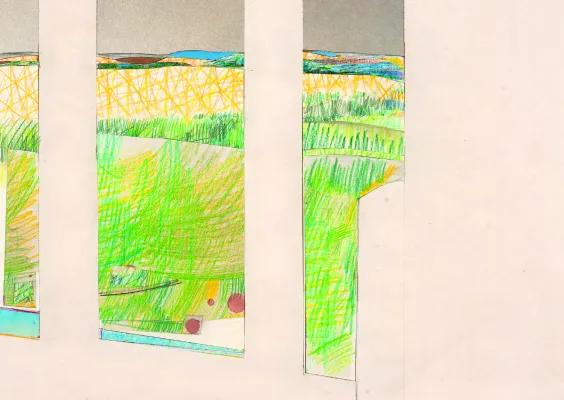 Bild: "Was man von hier aus zeichnen kann", der Künstler Peter Merkel