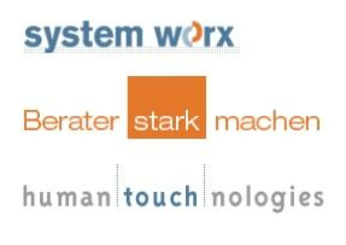 Logo: system worx - berater stark machen - human touchnologies