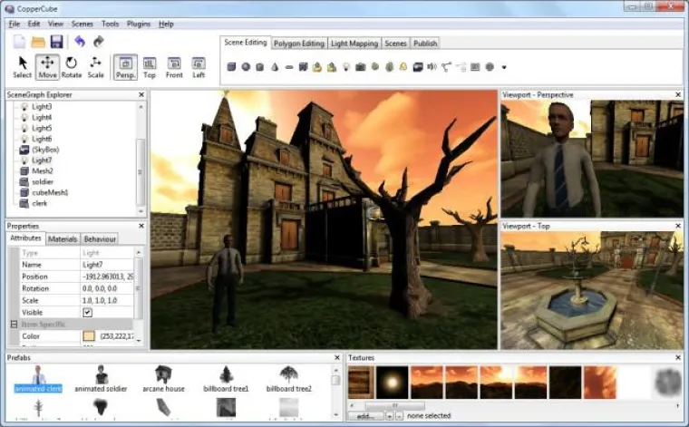 CopperCube 4 mit Android-Support und Partikelsystemen Bild: CopperCube 4 mit Android-Support und Partikelsystemen