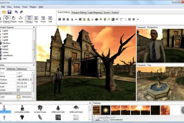 CopperCube 4 mit Android-Support und Partikelsystemen Bild: CopperCube 4 mit Android-Support und Partikelsystemen