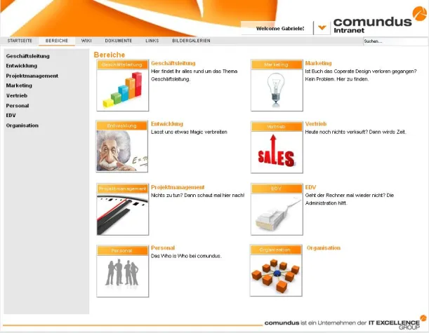 Bild: Intranet bei comundus GmbH mit Liferay Portal realisiert