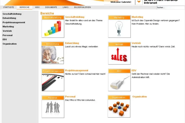 Bild: Intranet bei comundus GmbH mit Liferay Portal realisiert
