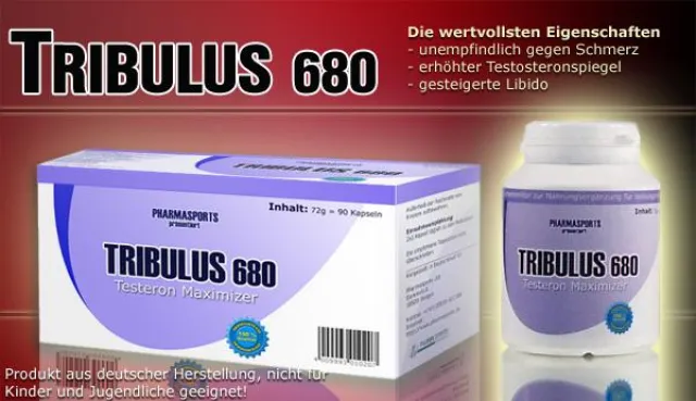Bild: Pharmasports Tribulus 680: Legaler Testesteron-Booster aus deutscher Produktion