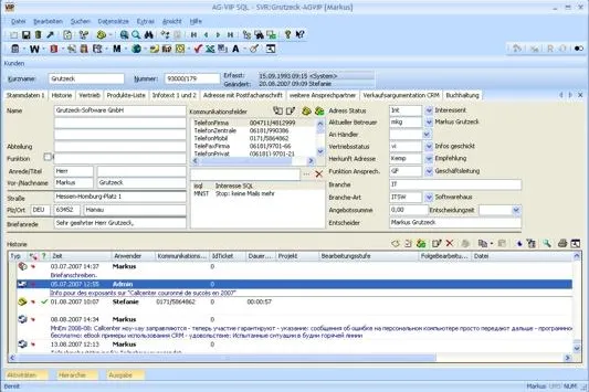 AG-VIP SQL – CRM-Software für internationalen Einsatz Bild: AG-VIP SQL – CRM-Software für internationalen Einsatz