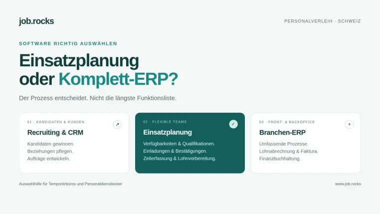 Bild: Personalverleih: job.rocks zeigt, wann Einsatzplanung statt Komplett-ERP gefragt ist