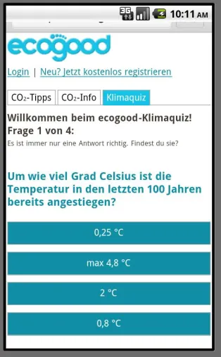 Grün, schlau, scannen – ecogood-Klimaquiz startet auf barcoo Bild: Grün, schlau, scannen – ecogood-Klimaquiz startet auf barcoo