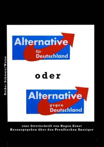 Bild: Schwarz/Weiss Buch 2: Alternative für Deutschland oder Alternative gegen Deutschland