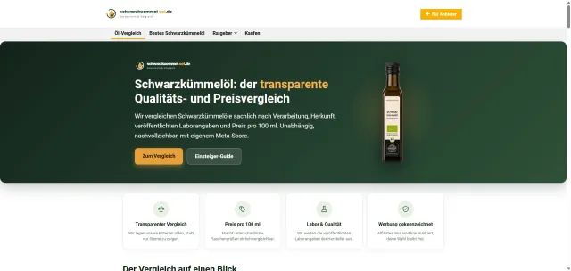Bild: Was kostet Schwarzkümmelöl? Neuer Preis-Index macht Öle vergleichbar