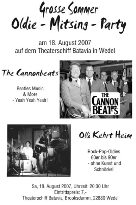 Bild: Große Sommer Oldie-Mitsing-Party: "OLLI KEHRT HEIM" & "CANNONBEATS" LIVE