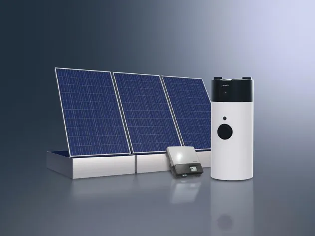 Bild: Regenerative Energiegewinnung mit hohem Eigenverbrauchsanteil: Wärmepumpentechnik kombiniert mit Photovoltaik