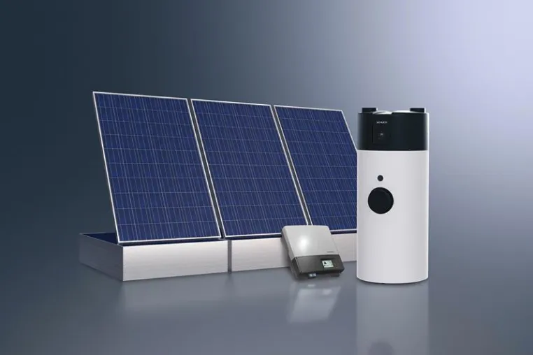 Bild: Regenerative Energiegewinnung mit hohem Eigenverbrauchsanteil: Wärmepumpentechnik kombiniert mit Photovoltaik