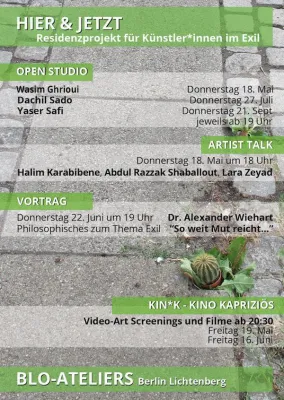 Bild: Artist Talks und Open Studio im Mai: Residenzprojekt für Künstler*innen im Exil in den Blo-Ateliers Berlin