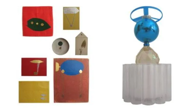 Bild: GABY TAPLICK - Flug der Wandelsterne / Objekte, Collagen und Zeichnungen