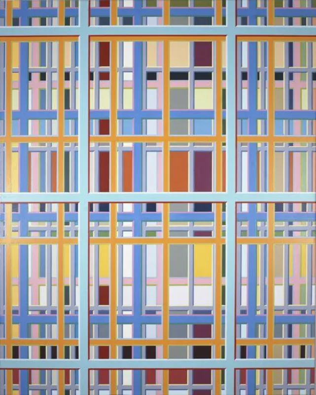 Benjamin Mastaglio, o.T., Haushaltslack auf Leinwand, 160x200cm, 2008