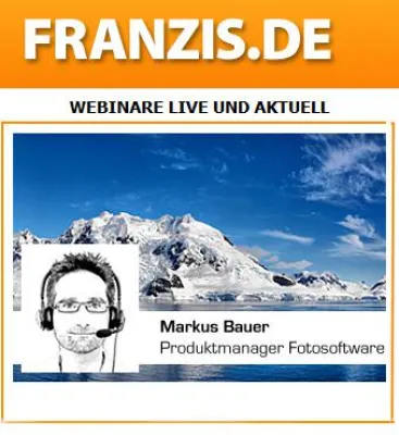 Bild: Franzis - neue kostenlose live Webinare zur kreativen Bildbearbeitung und 3D CAD Design