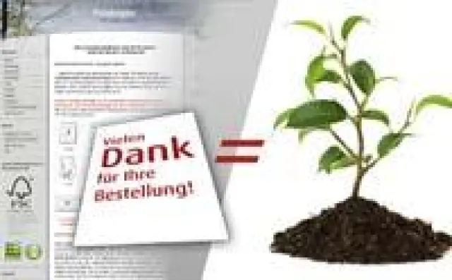 Bild: Ein Druckauftrag, ein gepflanzter Baum