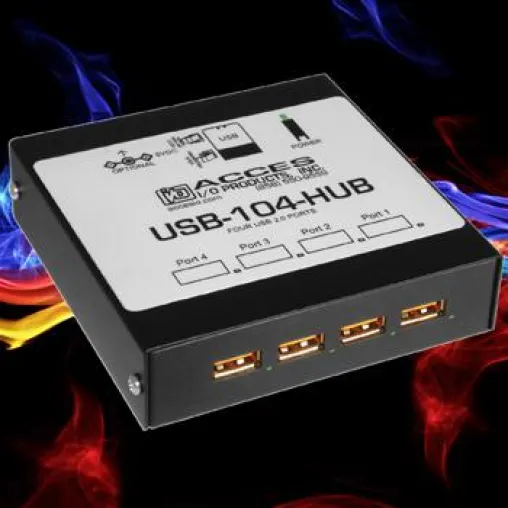 USB-104-Hub - USB 2.0 Hub für Industrieanwendungen Bild: USB-104-Hub - USB 2.0 Hub für Industrieanwendungen