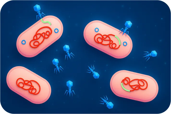 Bild: Bakterien nutzen Viren, um ihre eigenen Abwehrmechanismen zu verbreiten