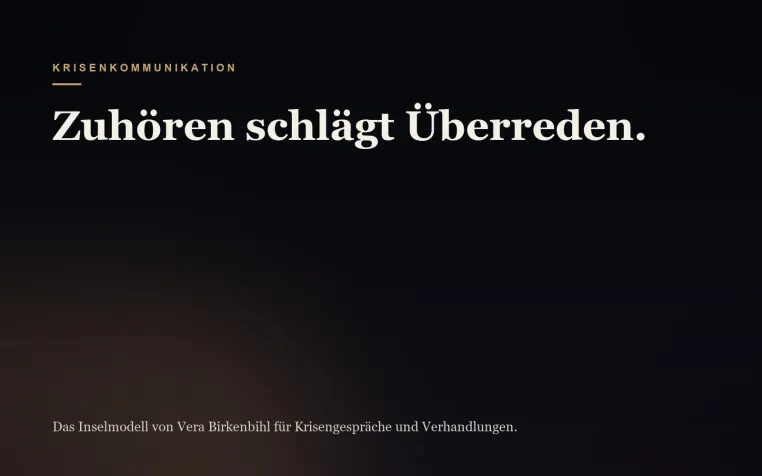 Bild: Krisenexperte Dr. Alexander Raab: Warum Zuhören in Verhandlungen mehr bewirkt als Überreden