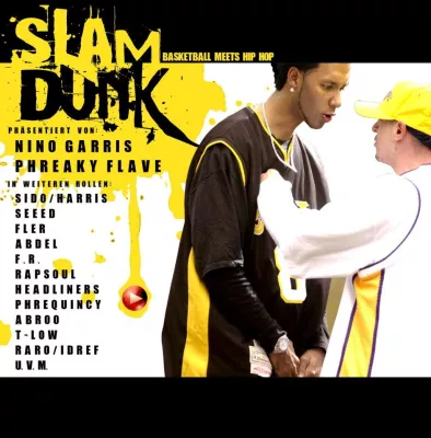 Bild: Basketballnationalspieler Nino Garris präsentiert Slam Dunk feat. Seeed, Fler, Sido u.v.m