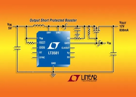 Bild: Linear Technology: 3,3A/2,5MHz/42V-DC/DC-Aufwärtsregler/Inverter mit internen Schutzfunktionen