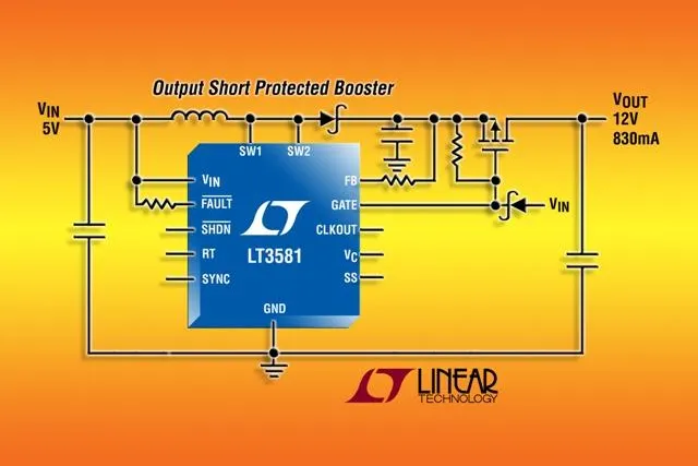 Bild: Linear Technology: 3,3A/2,5MHz/42V-DC/DC-Aufwärtsregler/Inverter mit internen Schutzfunktionen