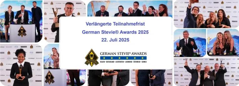 Bild: Einsendeschluss für die German Stevie® Awards 2025 bis zum 22. Juli verlängert