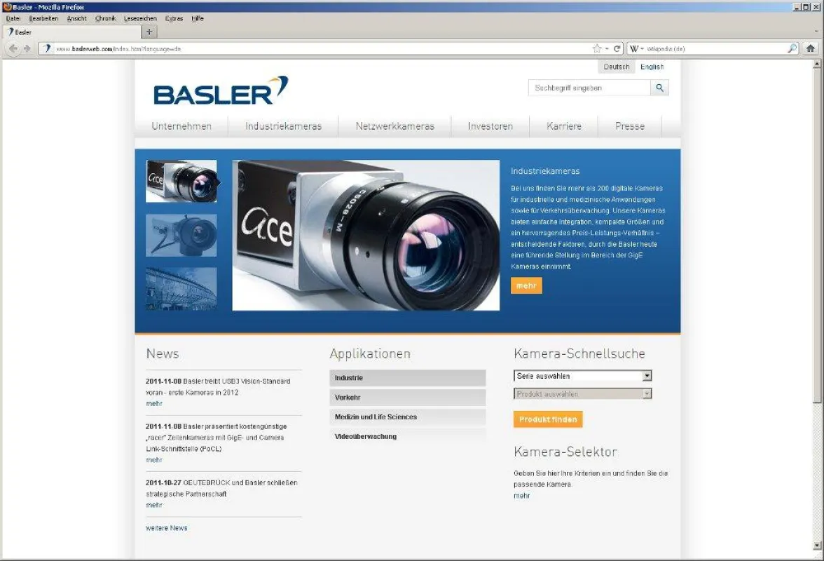 Startseite von www.baslerweb.com