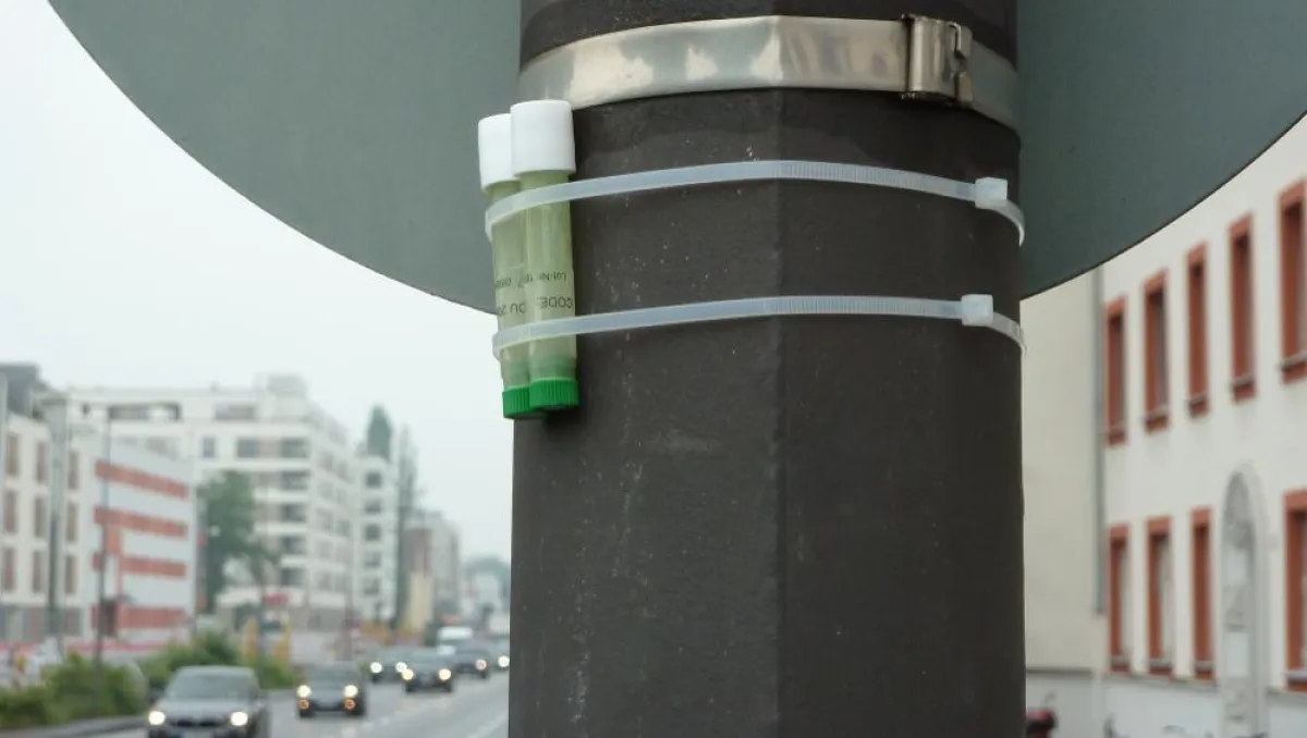 Stickstoffdioxid-Messung der Deutschen Umwelthilfe an der Bonner Straße. Foto: A. Wulf