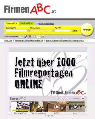 Bild: Über 1000 Firmen-Filmreportagen online - FirmenABC.at als Firmen-Verzeichnis der nächsten Generation