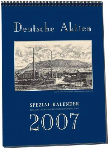 Bild: Kalender mit 12 original Historischen Wertpapieren